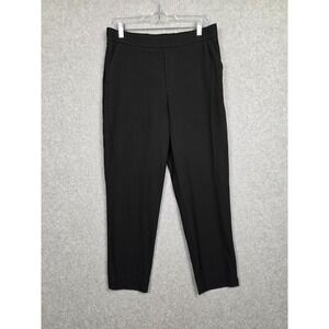 Banana Republic Hayden Pants Womens 10 Black Pull On Tapered Ankle Elastic Waist